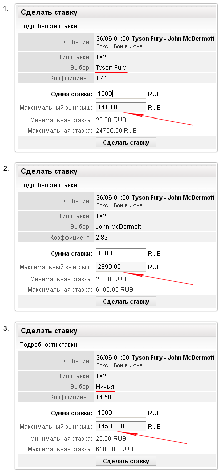 тотализатор, букмекерские конторы